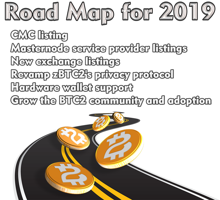 Bitcoin 2 Road Map for 2019: CMC-listing, revamped privacy protocol, hardware wallet support...